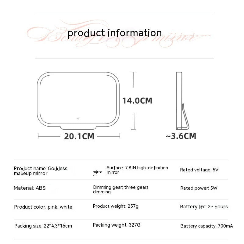 Car Makeup Mirror with Led Light